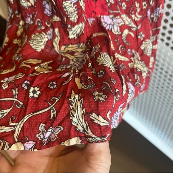 Free People Intimately Last Night Smocked Slip Dress Size Medium in Cherry NWOT - Picture 6 of 16